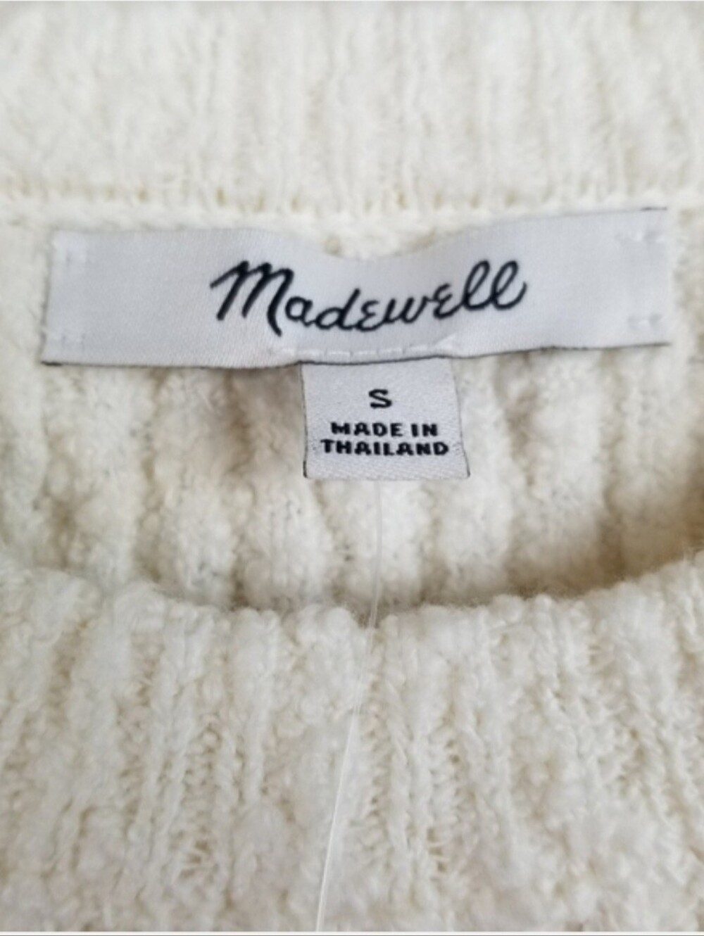 Madewell Boucle Knit Crewneck Sweater Tee Small NWT - Picture 5 of 9